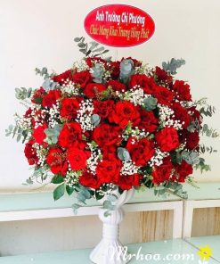 Hoa hồng cắm bình sứ cao cấp