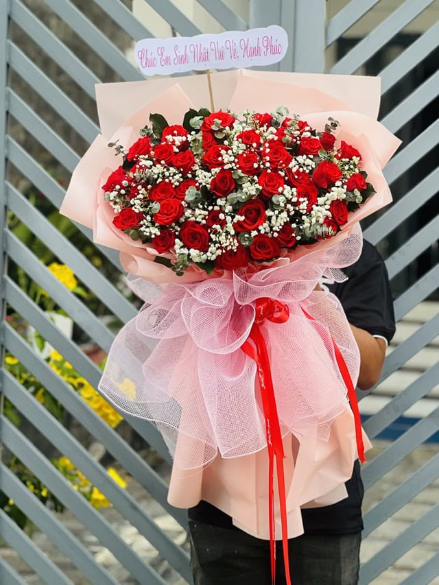 Bó hoa hồng đỏ đẹp
