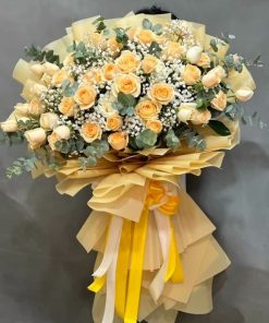 Bó hoa hồng vàng siêu to