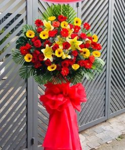 Lẵng hoa khai trương tươi sáng