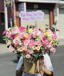Giỏ hoa tặng sinh nhật sang trọng