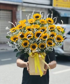 Giỏ hoa hướng dương