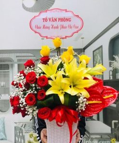 Giỏ hoa chúc mừng