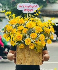 Giỏ hoa tỏa sáng