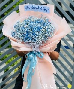 Bó hoa baby xanh nhuộm