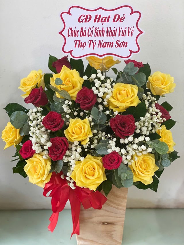 Lẵng hoa mừng thọ