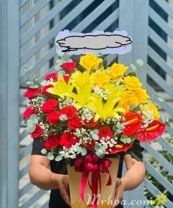 Giỏ hoa chúc mừng