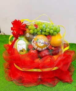 Giỏ hoa và trái cây kết hợp G012