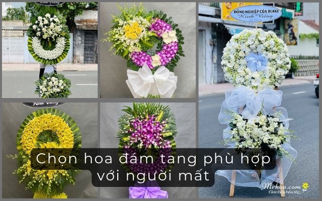 Chọn hoa đám tang phù hợp với người nhận