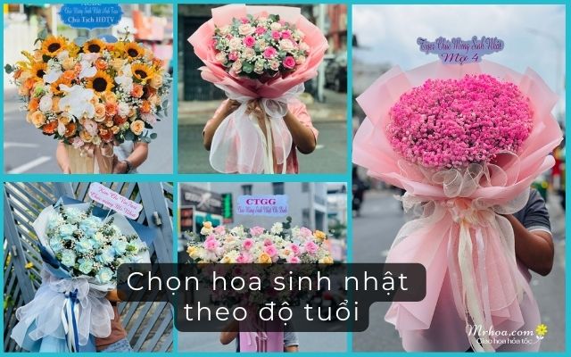 Chọn hoa sinh nhật theo độ tuổi