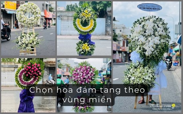 Chọn hoa tang lễ theo vùng miền