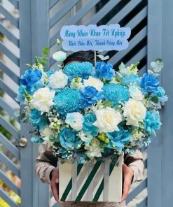 Giỏ hoa cúc mẫu đơn
