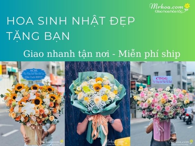 Hoa sinh nhật đẹp tặng bạn
