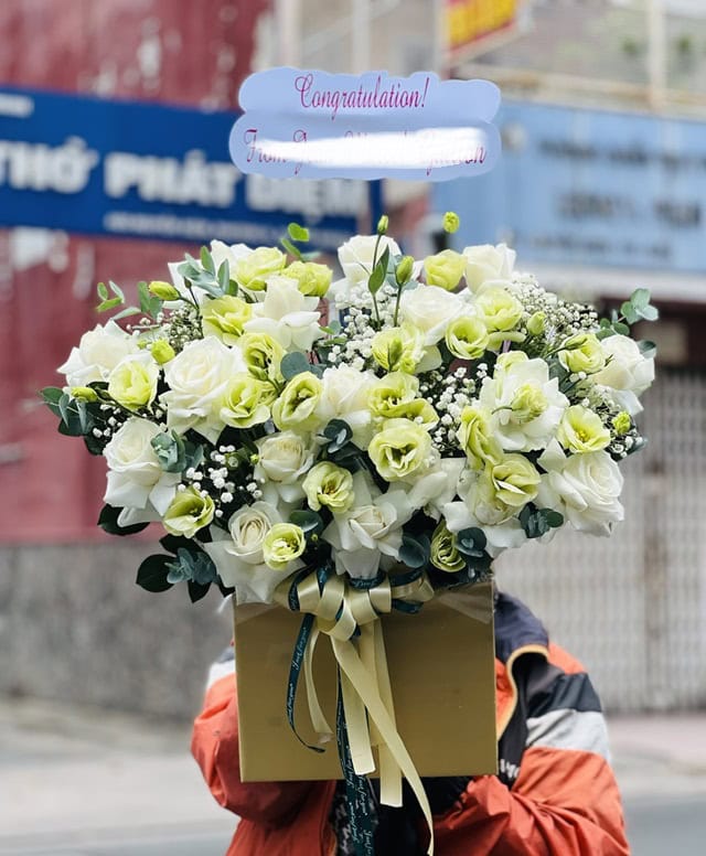 Lẵng hoa khai trương