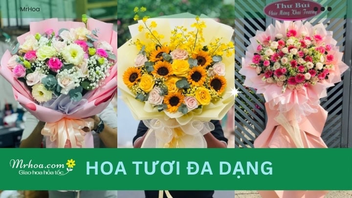 Tiệm hoa tươi TpHCM cung cấp hoa tươi đa dạng