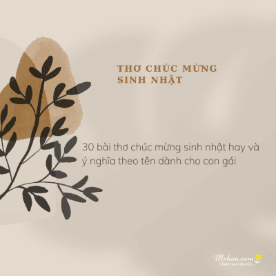 Thơ chúc mừng sinh nhật